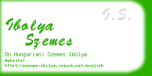 ibolya szemes business card